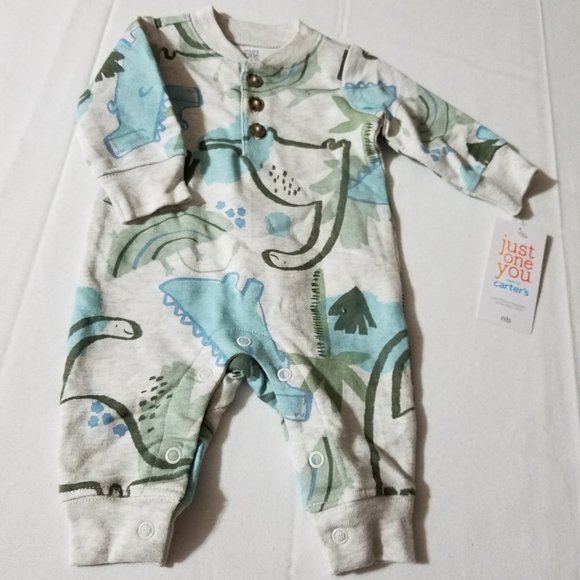 Carter's Just One You NB Dinosaur Romper NWT - Picture 2 of 3